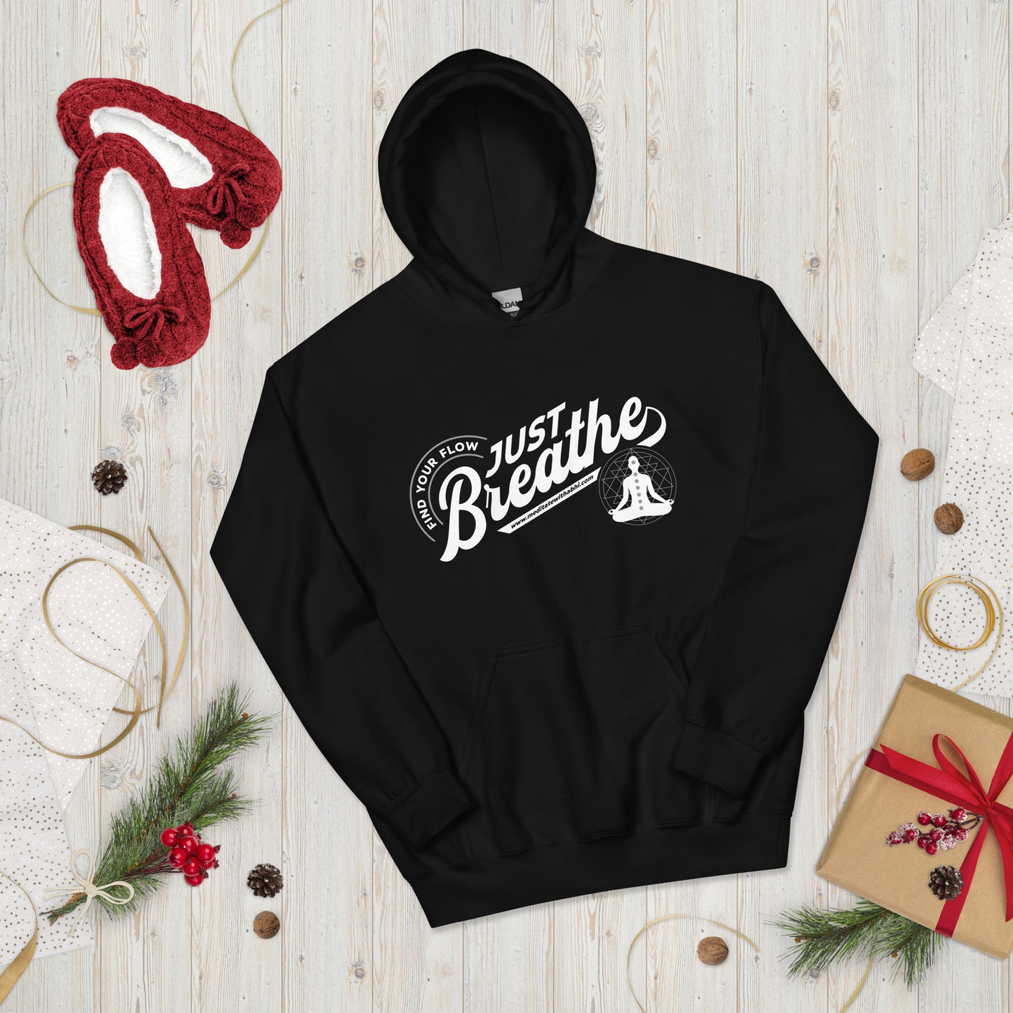 Just Breathe, Find Your Flow - Unisex Hoodie