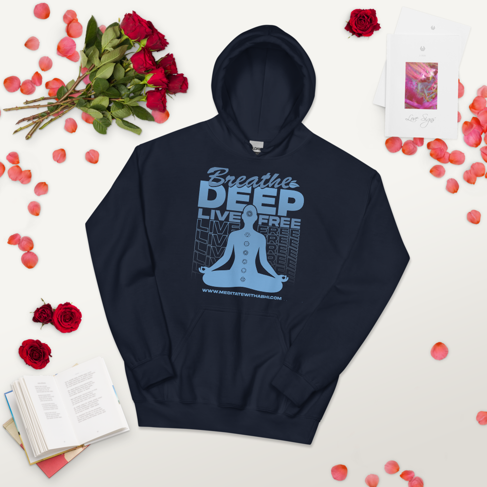 Breathe Deep, Live Free, Unisex Hoodie