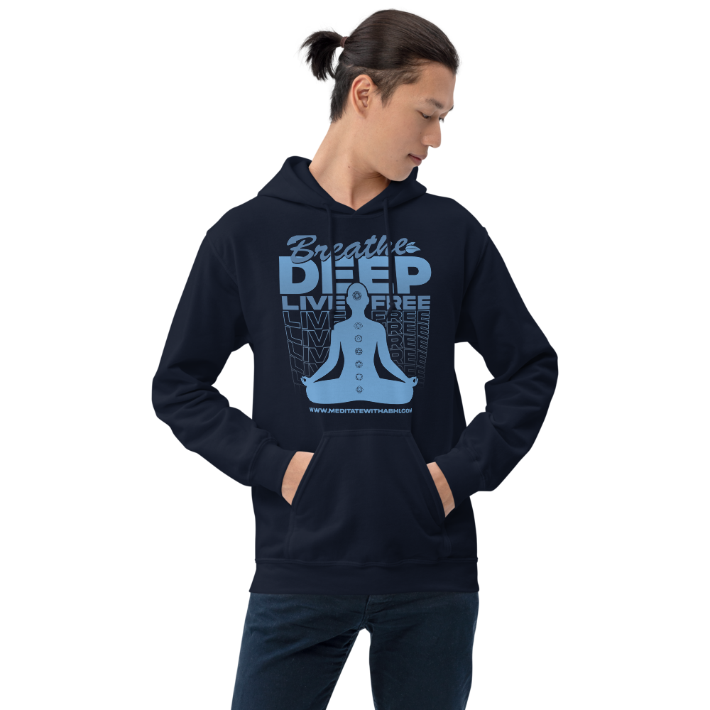 Breathe Deep, Live Free, Unisex Hoodie