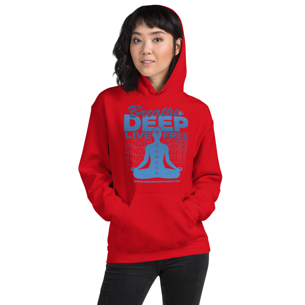 Breathe Deep, Live Free, Unisex Hoodie
