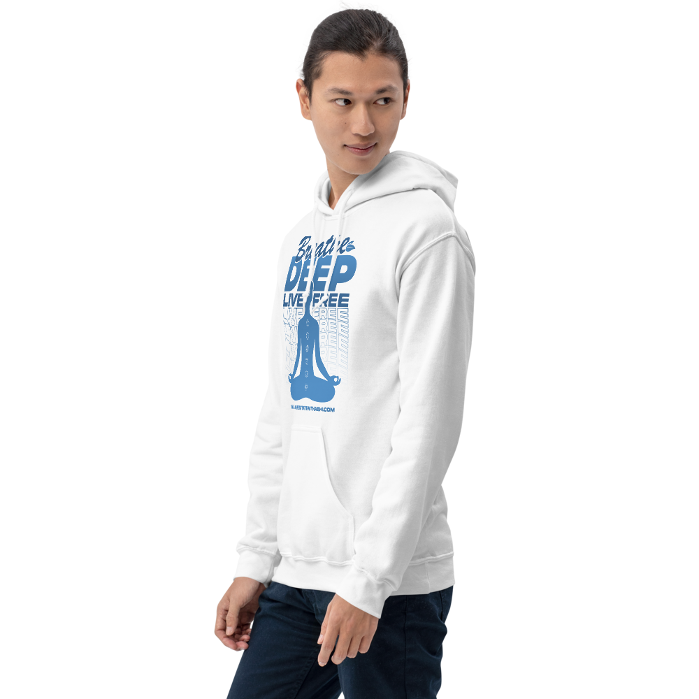 Breathe Deep, Live Free, Unisex Hoodie