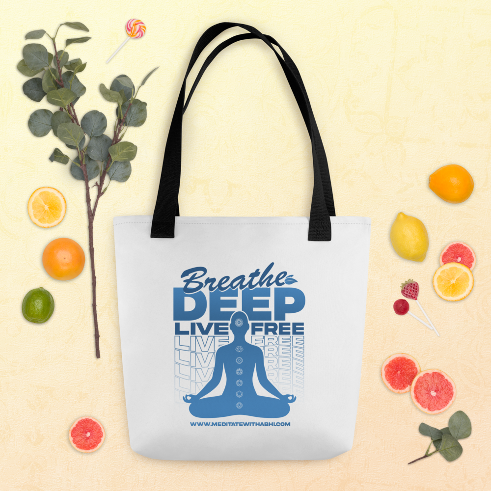 Breathe Deep, Live Free - Tote bag