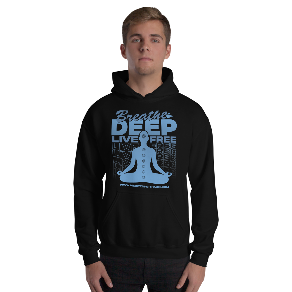 Breathe Deep, Live Free, Unisex Hoodie