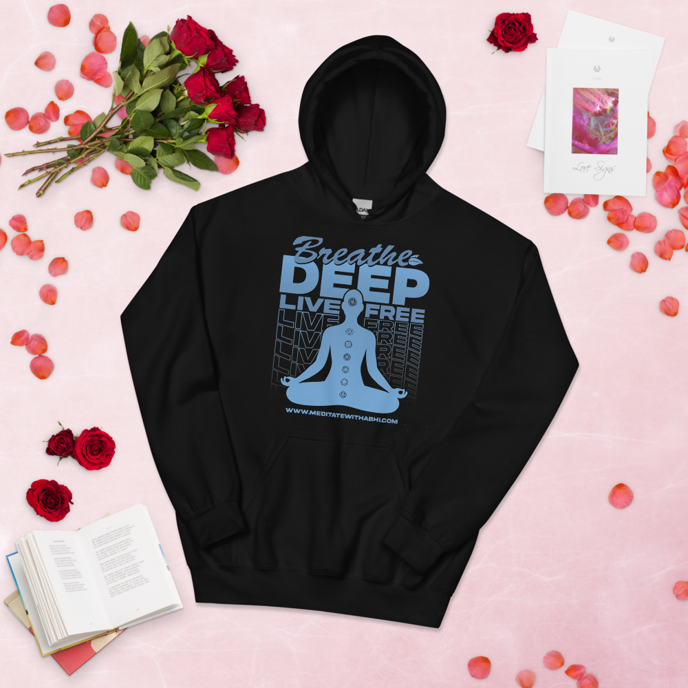 Breathe Deep, Live Free, Unisex Hoodie