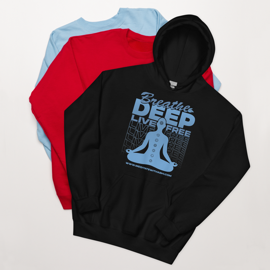 Breathe Deep, Live Free, Unisex Hoodie