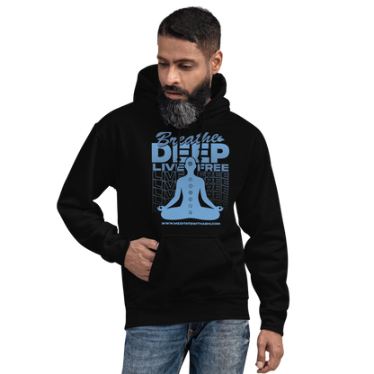 Breathe Deep, Live Free, Unisex Hoodie