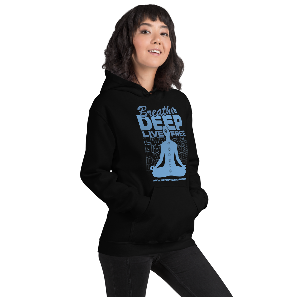 Breathe Deep, Live Free, Unisex Hoodie