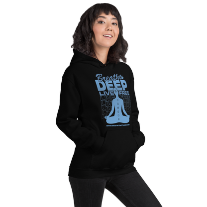 Breathe Deep, Live Free, Unisex Hoodie