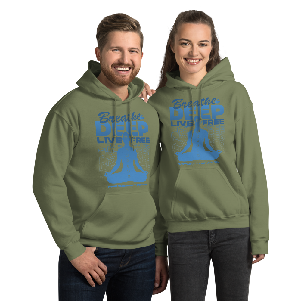 Breathe Deep, Live Free, Unisex Hoodie
