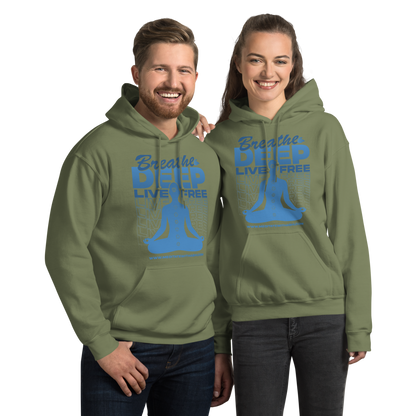 Breathe Deep, Live Free, Unisex Hoodie