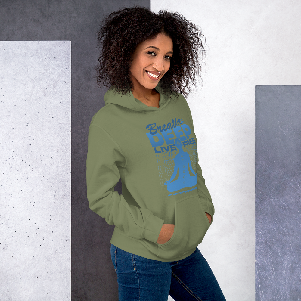 Breathe Deep, Live Free, Unisex Hoodie