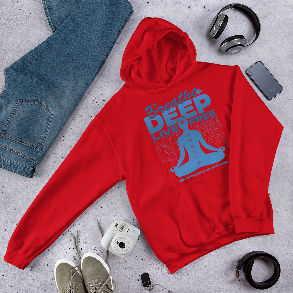 Breathe Deep, Live Free, Unisex Hoodie