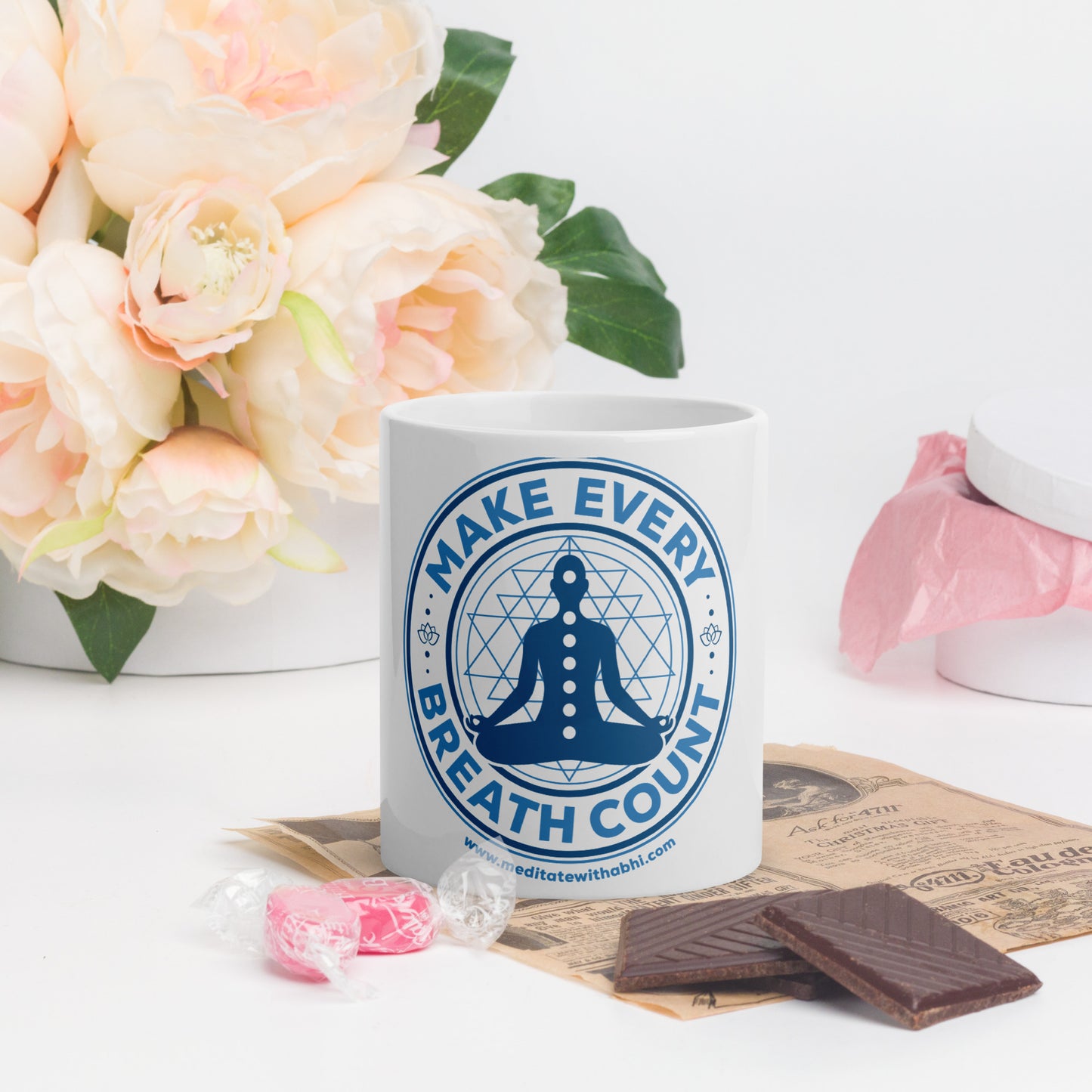 Make Every Breath Count - White Glossy Mug