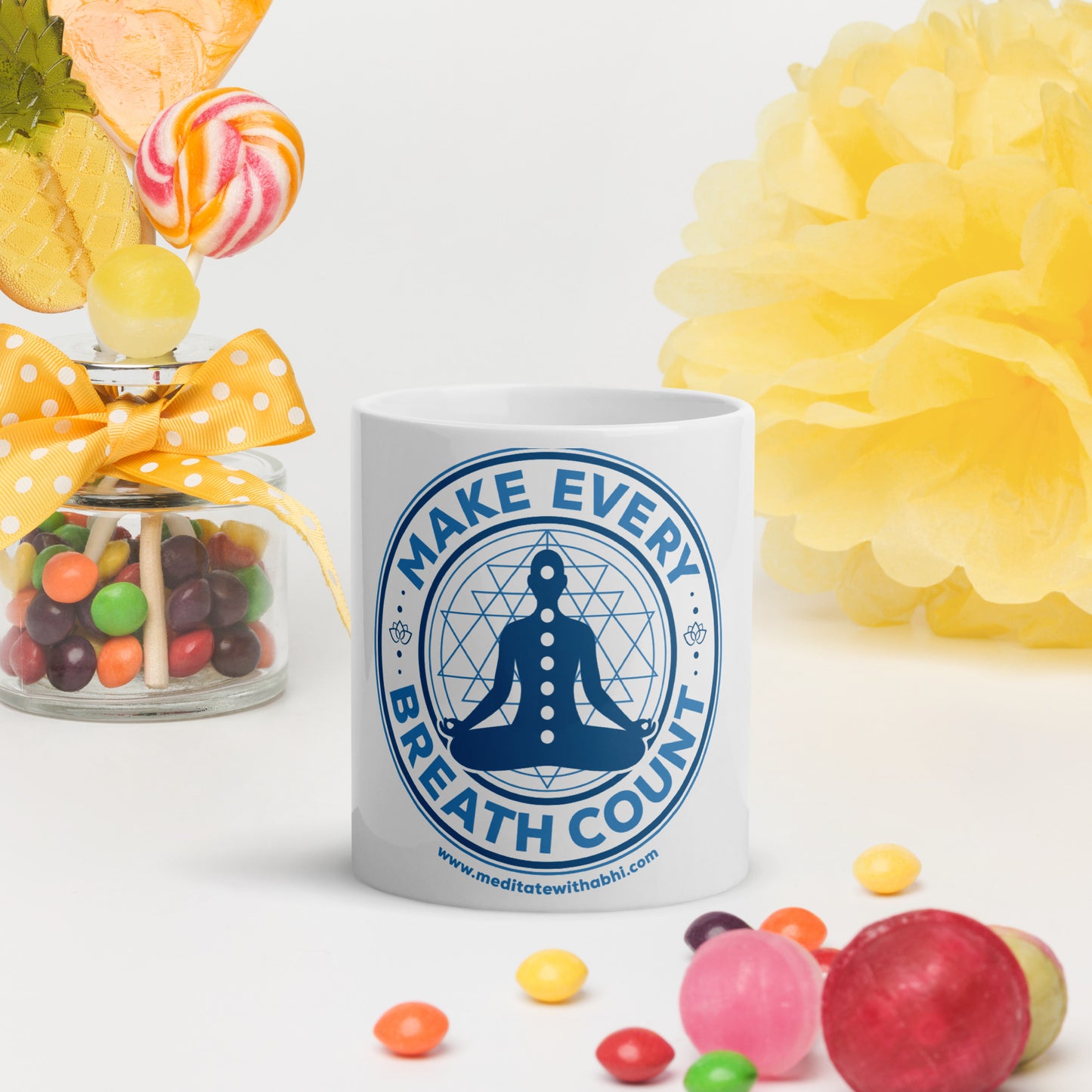 Make Every Breath Count - White Glossy Mug