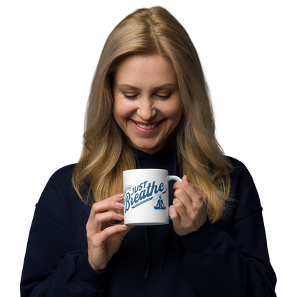 Just Breathe, Find Your Flow - White Glossy Mug